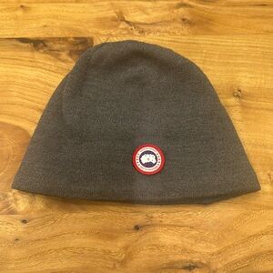 canada goose grey beanie